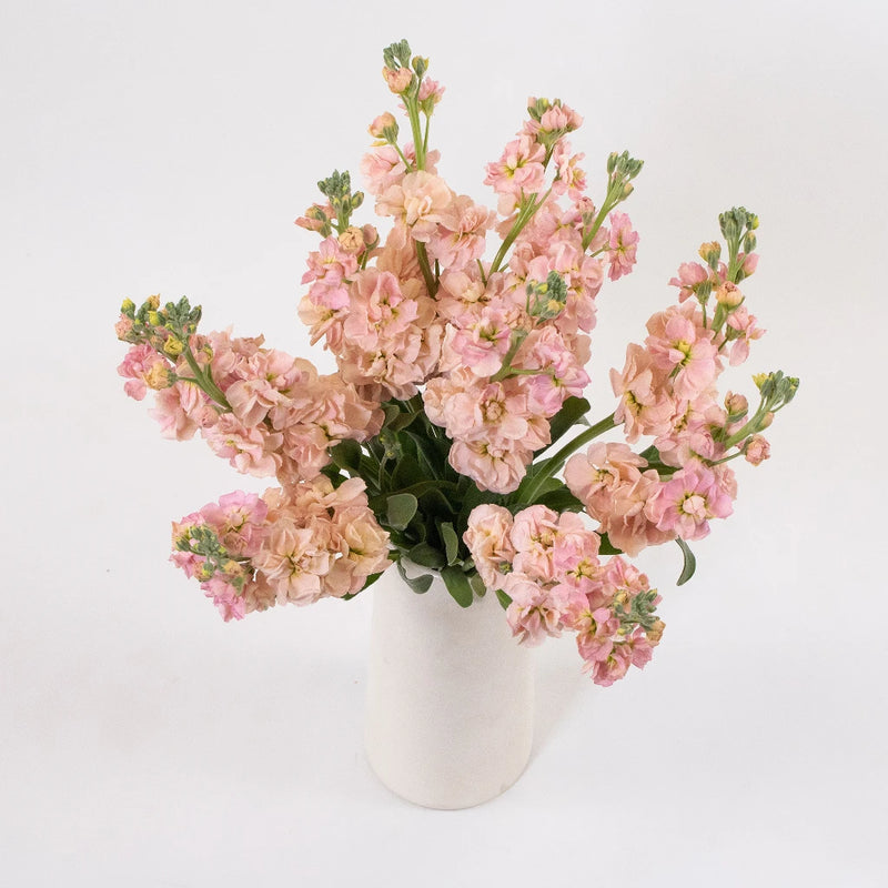 Peach El Aleli Flower Bunch in Vase