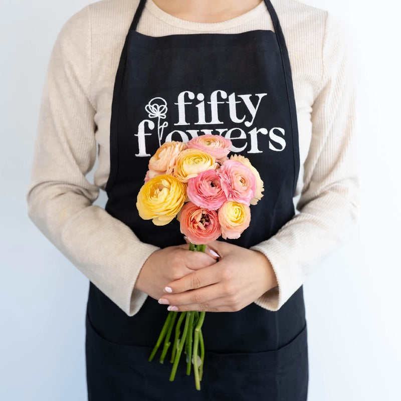 Peach Ranunculus Apron - Image