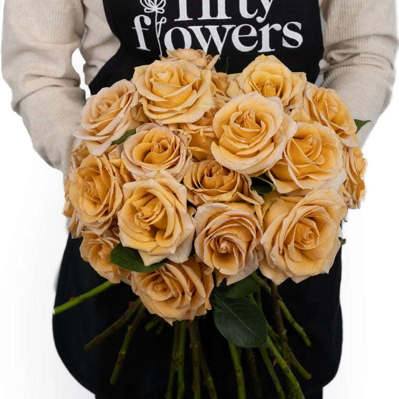 Peach Sherbet Combo Rose Apron - Image