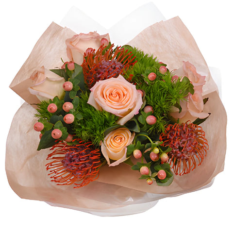 Monochromatic Peach Bouquetta Centerpieces