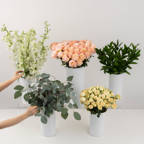 Peachy Keen Bouquet Bar Flower Kit Vase - Image