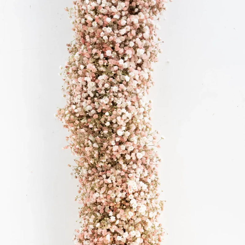 Peachy Pink Babys Breath Garland Close Up - Image