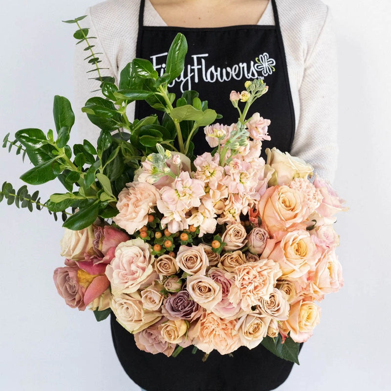 Perfectly Peach Rustic Centerpiece Apron - Image
