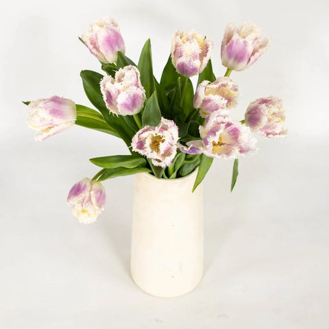 Pink Bell Fringed Tulips Vase - Image