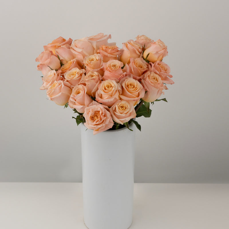 Pink Champagne Shimmer Bulk Rose Vase - Image