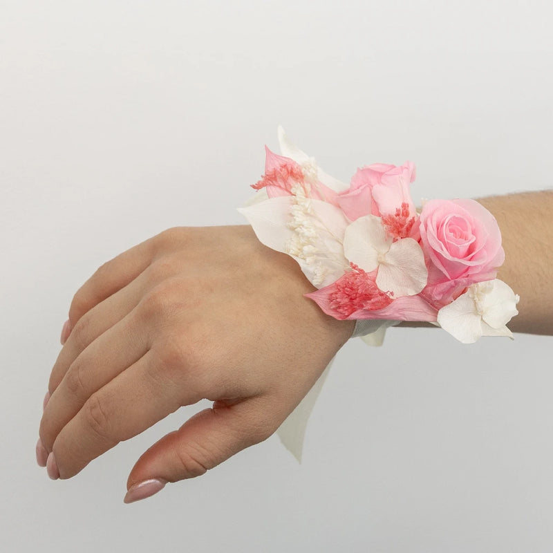 Pink Dried Boutonniere And Corsage Pack Vase - Image