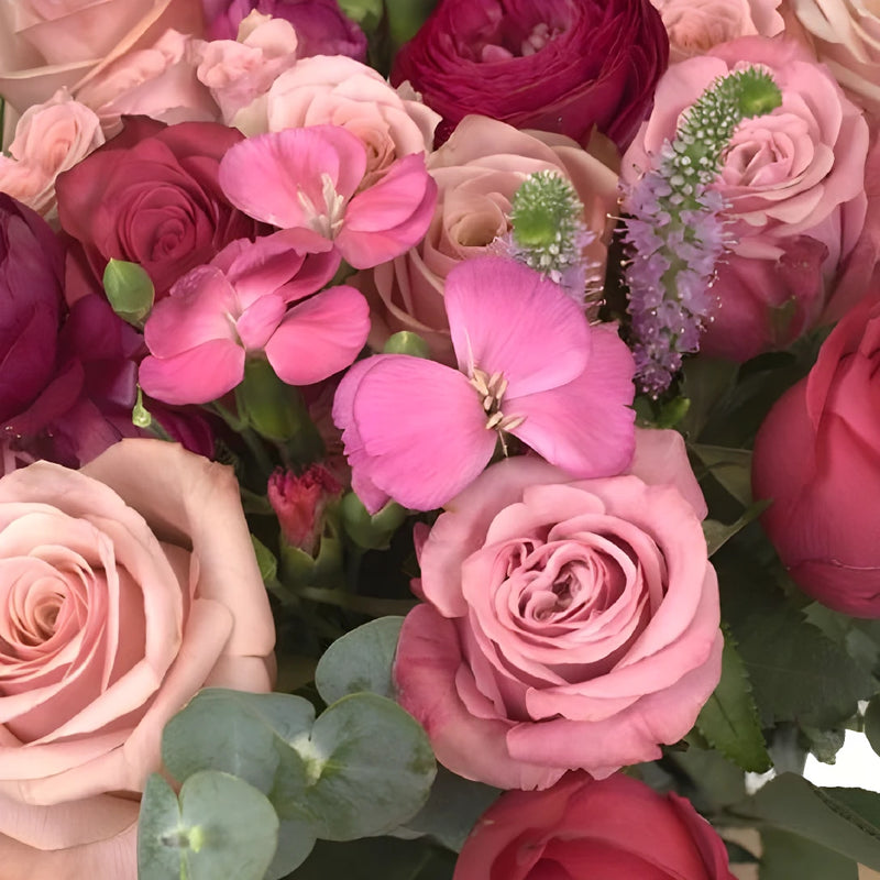 Pink Lovebirds Flower Centerpiece Hand - Image