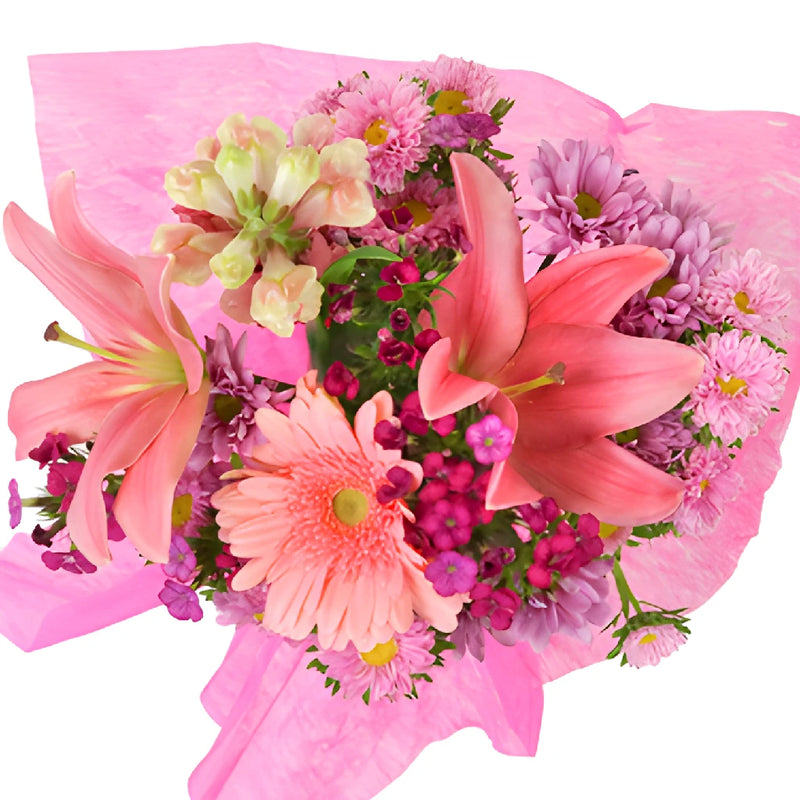 Cheery Pink Flower Centerpieces