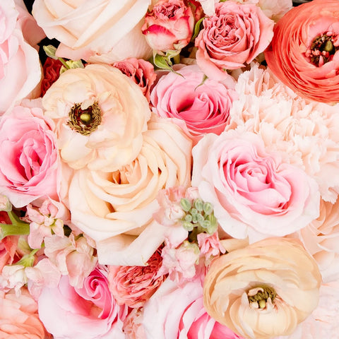 Pink Paradise Flower Bouquet Close Up - Image