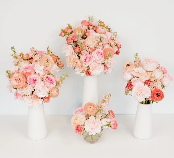 Pink Paradise Flower Centerpieces Close Up - Image