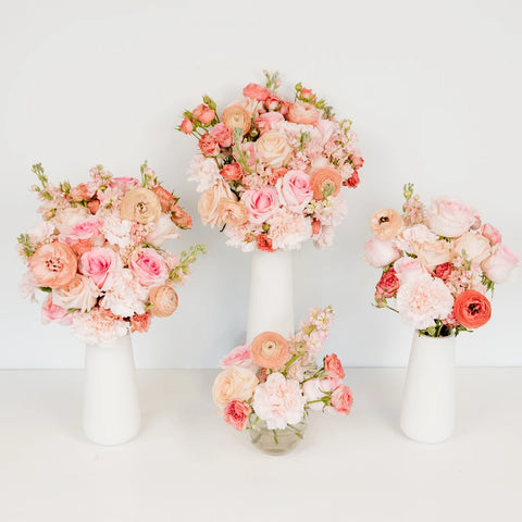 Pink Paradise Flower Centerpieces Close Up - Image