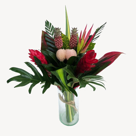 Pink Passion Tropical Flower Bunch in Vase