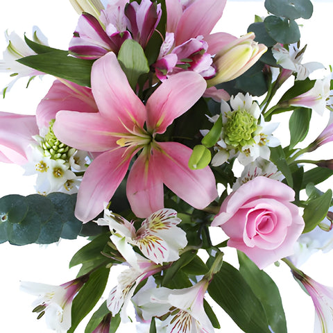 Pink Sky Lilies Flower Centerpieces