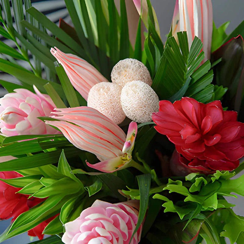 Pink Tropical Mermaid Miracle DIY Flower Kit Up Close