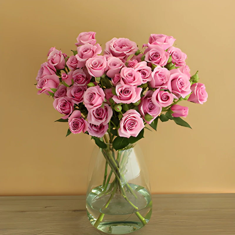 Pinky Lavender Spray Wholesale Roses In a vase