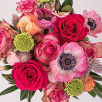 Playful Pink Flower Arrangement Up Close