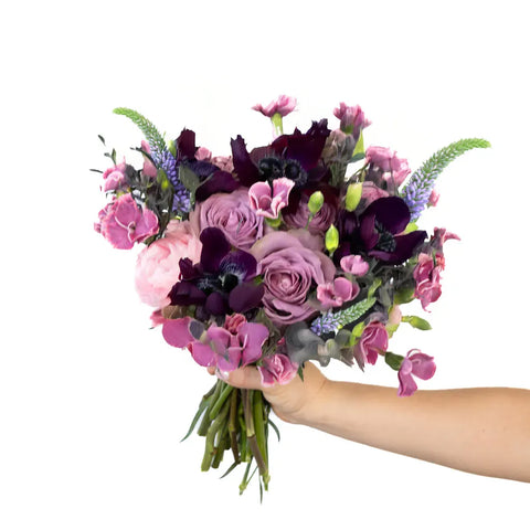 Pleasant Purple Flower Centerpieces Hands - Image