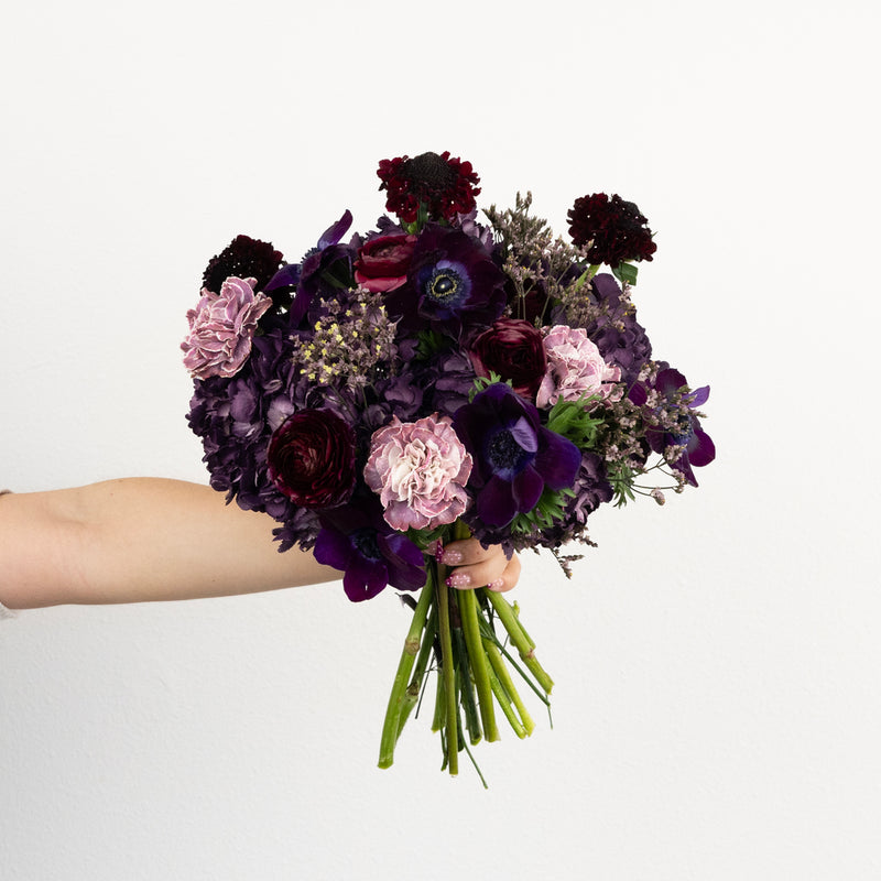 Plum Noir Diy Flower Kit Vase - Image