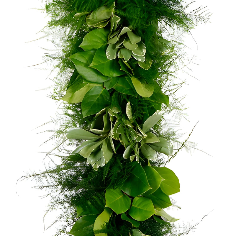 Plumosa Medley Greens Garland