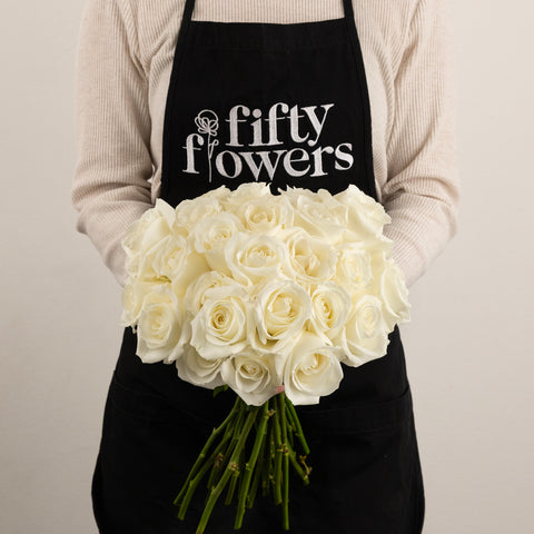 Polar Star White Rose Apron - Image