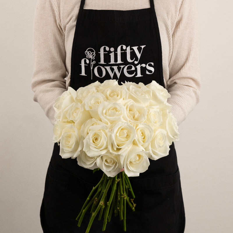 Polar Star White Rose Apron - Image
