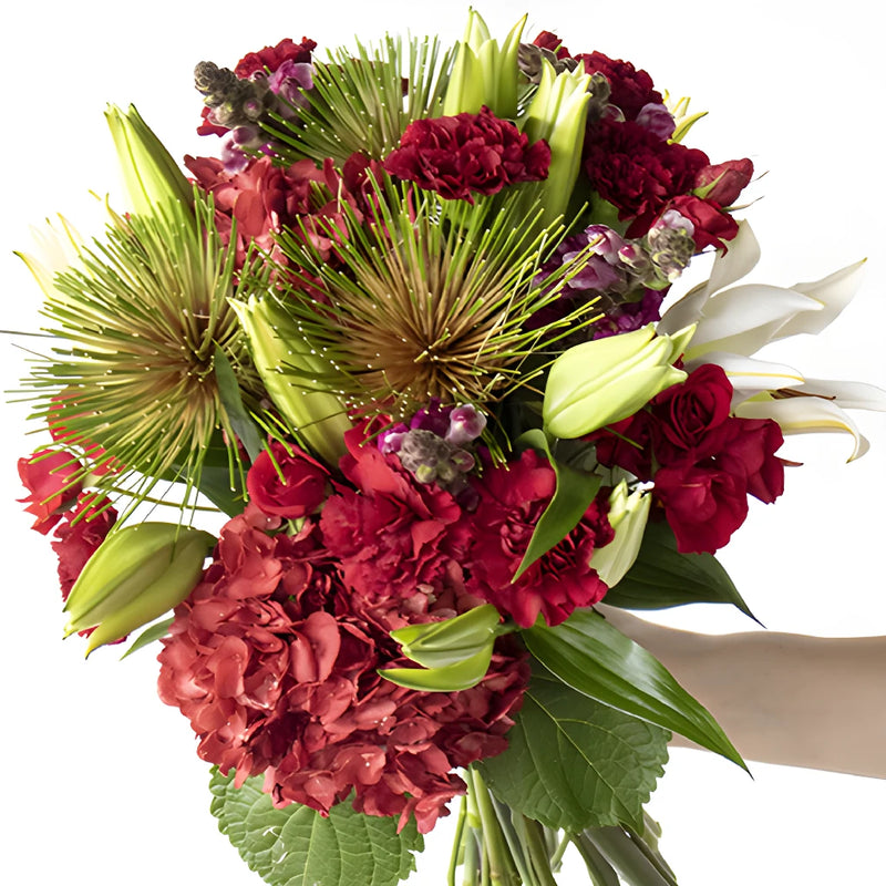 Pops of Red Flower in Hand