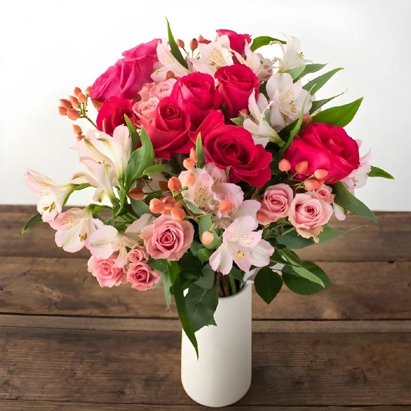 Pour The Rose Fresh Flower Bouquet Vase - Image