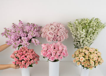 Pretty In Pink Bouquet Bar Flower Kit Close Up - Image