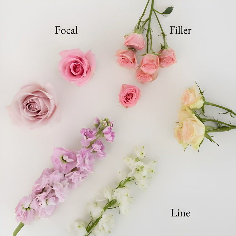 Pretty In Pink Bouquet Bar Flower Kit Stem - Image