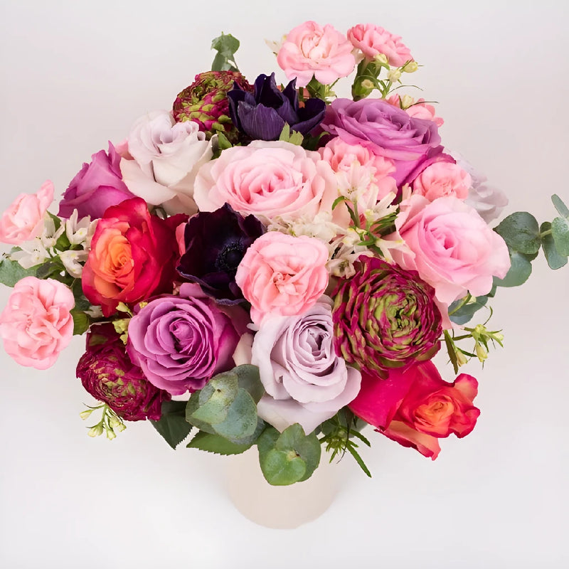 Primrose Pink Flower Arrangement Vase - Image