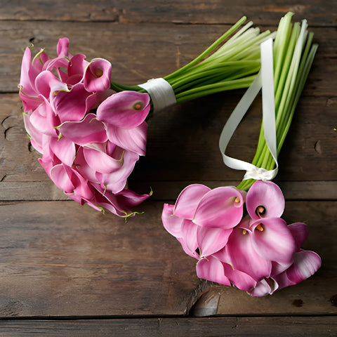 Pink Mini Calla Lily Centerpieces