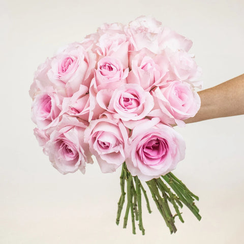 Pink Porcelain Light Pink Rose Bunch
