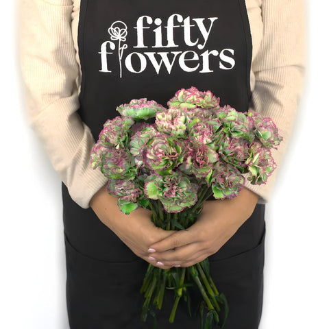 Watermelon Sugar Carnation Flower Apron - Image