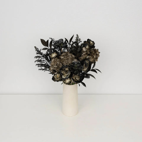 Black Velvet Flower Bouquet Vase - Image
