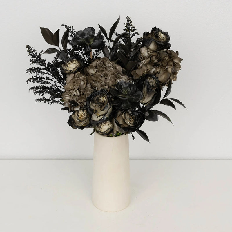 Black Velvet Flower Bouquet Vase - Image