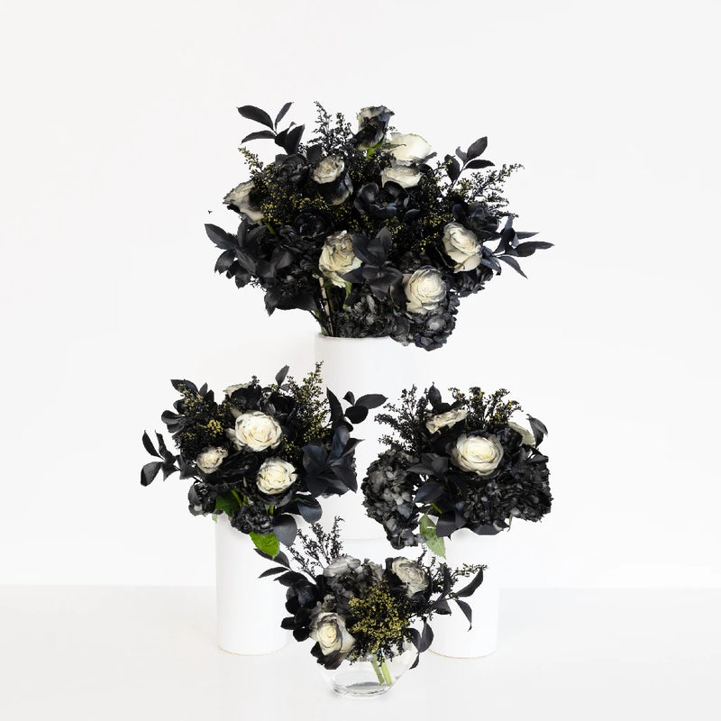 Black Velvet Flower Centerpieces Hand - Image