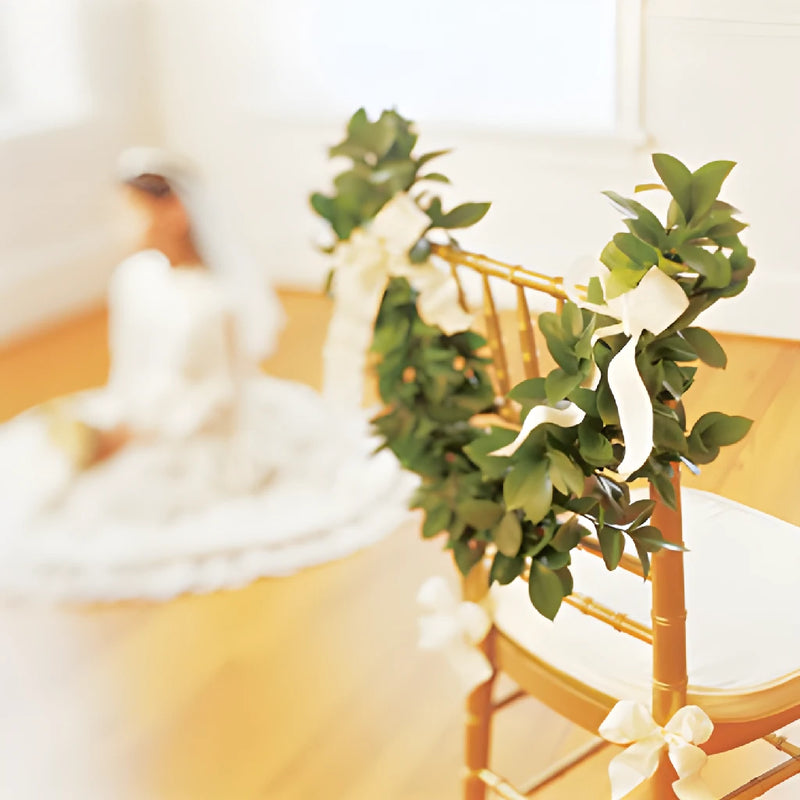 Plumosa Medley Greens Garland