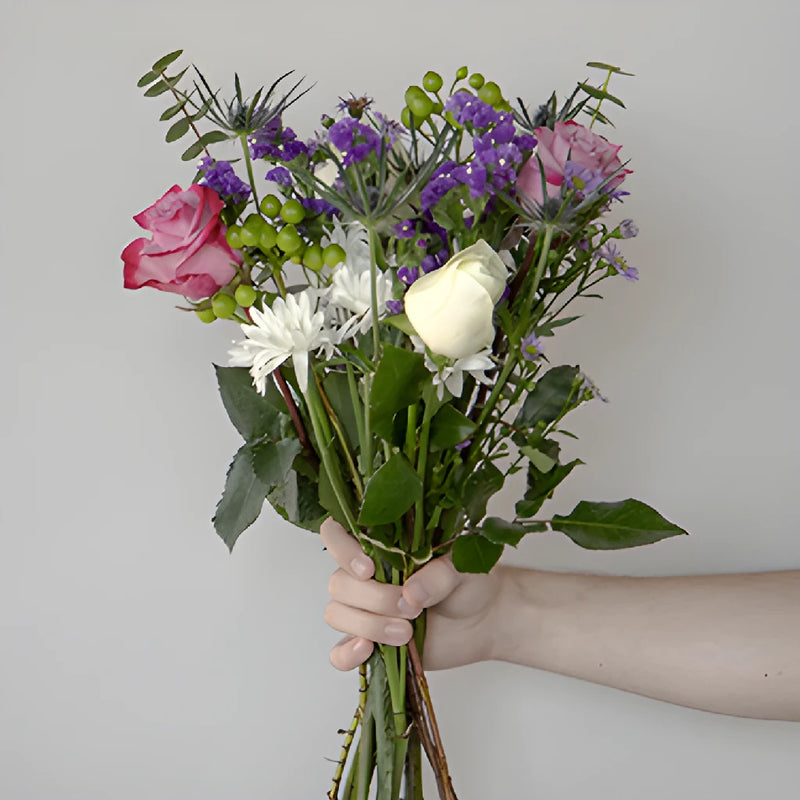 Purple and White Flower Centerpieces
