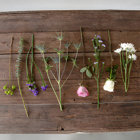Purple and White Flower Centerpieces