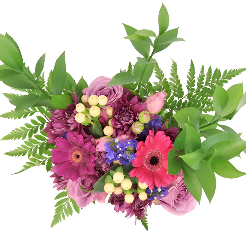 Purple Monochromatic Flower Centerpieces