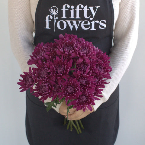 Purpleberry Dahlia Style Cushion Flower Apron - Image