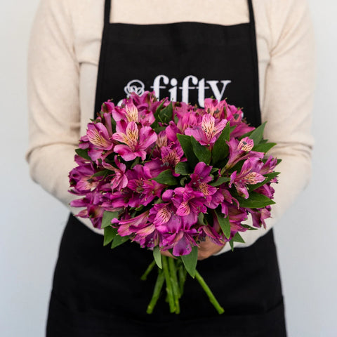 Purpleberry Peruvian Lilies Apron - Image