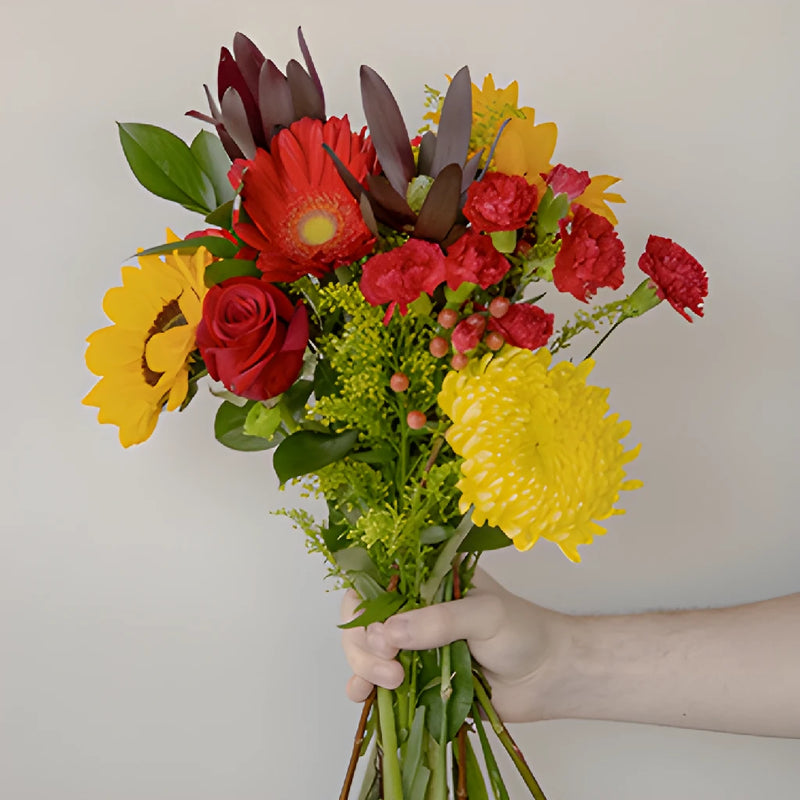 Red and Yellow Bridal Flower Centerpieces