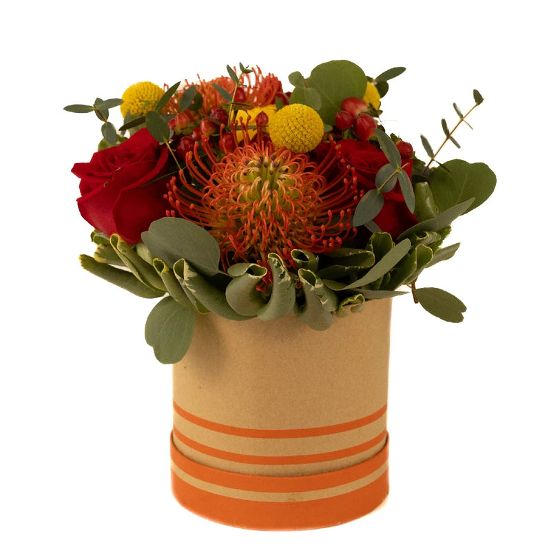 Freedom Red And Yellow Flower Arrangement Close Up - Image