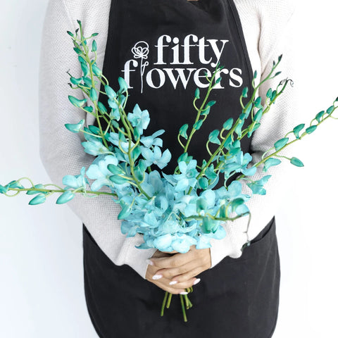 Blue Dendrobium Orchids - Image