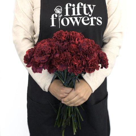 Pinot Noir Carnation Flower Apron - Image