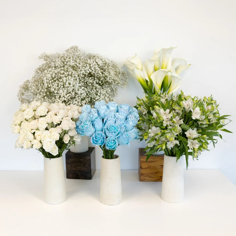 Velvet Blue Fresh Rose Diy Flower Kit Recipe - Image