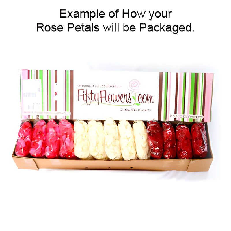 Bright Fresh Rose Petals for a wedding