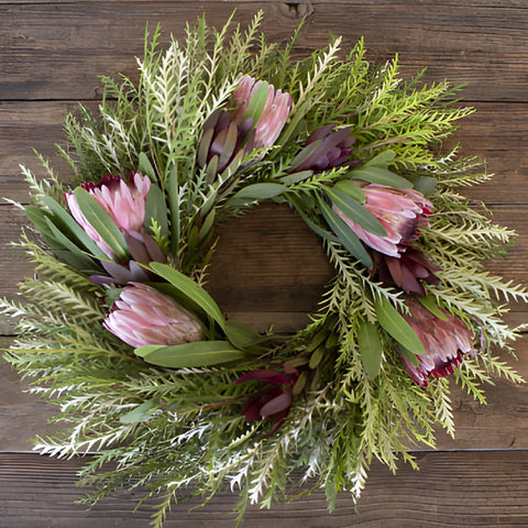 Safari and Pink Ice Protea Wreaths