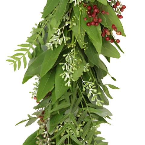 Seeded Eucalyptus, Bay Leaf, and Pepperberry Garland